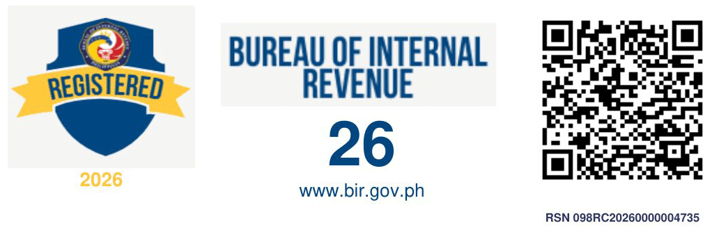 Bureau of Internal Revenue Registration Seal Badge with Scannable QR